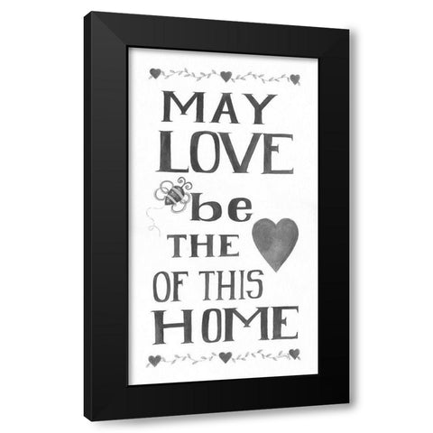 May Love Black Modern Wood Framed Art Print with Double Matting by Shamp, Cindy