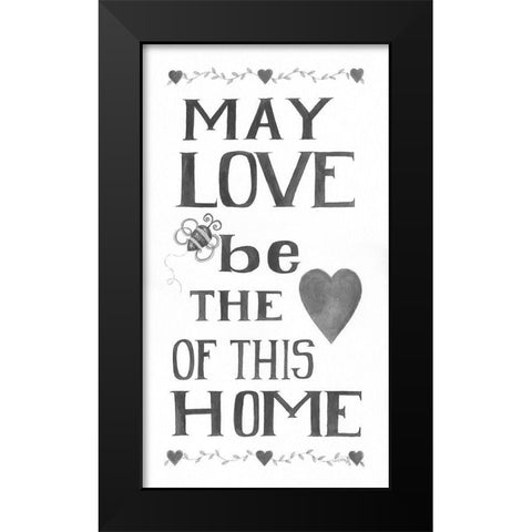 May Love Black Modern Wood Framed Art Print by Shamp, Cindy