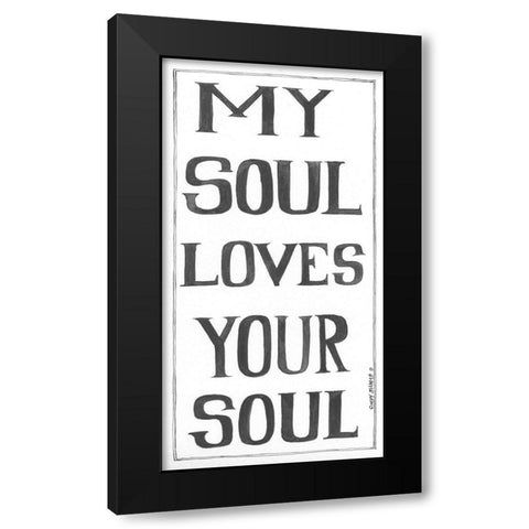 My Soul Black Modern Wood Framed Art Print with Double Matting by Shamp, Cindy