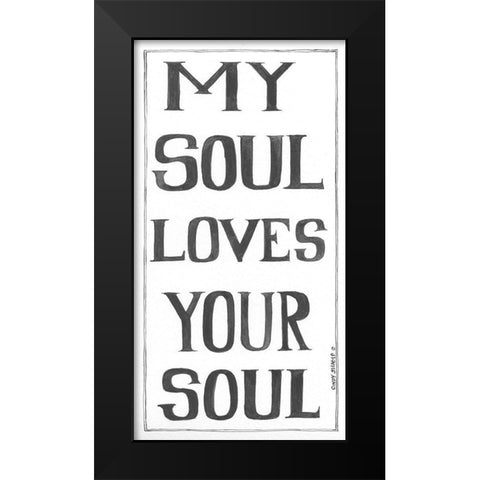 My Soul Black Modern Wood Framed Art Print by Shamp, Cindy
