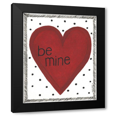 Be Mine Black Modern Wood Framed Art Print by Shamp, Cindy