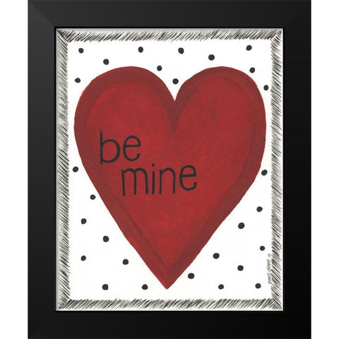 Be Mine Black Modern Wood Framed Art Print by Shamp, Cindy