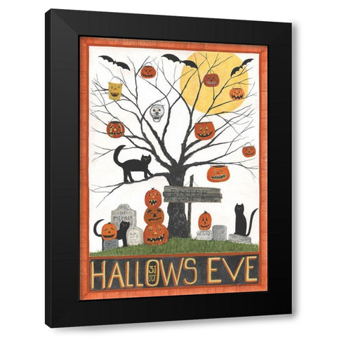 Hallows Eve Black Modern Wood Framed Art Print with Double Matting by Shamp, Cindy