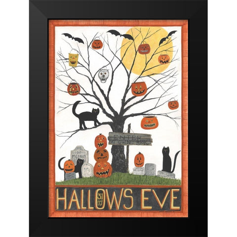 Hallows Eve Black Modern Wood Framed Art Print by Shamp, Cindy