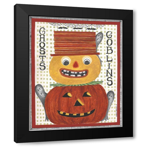 Ghosts Goblins Black Modern Wood Framed Art Print by Shamp, Cindy