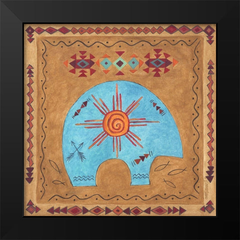 Desert Bear Black Modern Wood Framed Art Print by Shamp, Cindy