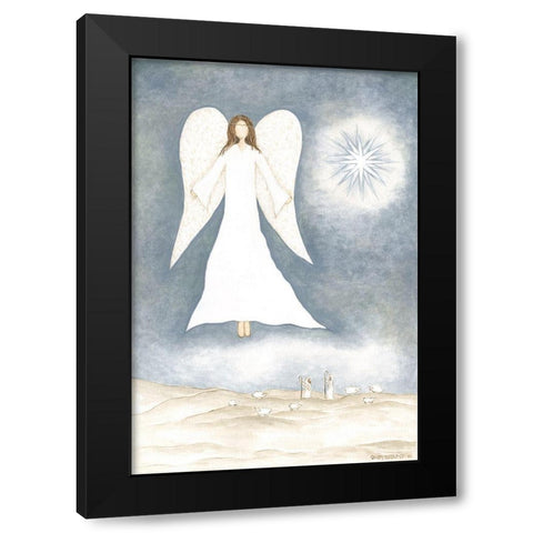 Angel Black Modern Wood Framed Art Print by Shamp, Cindy