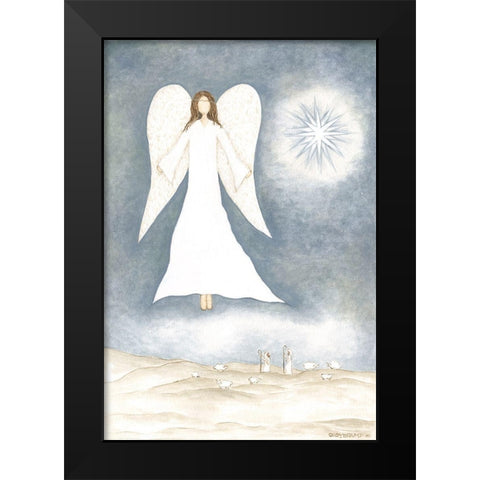 Angel Black Modern Wood Framed Art Print by Shamp, Cindy