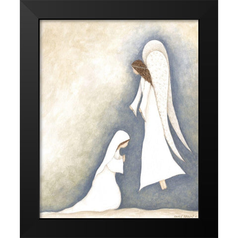 Mary and Angel Black Modern Wood Framed Art Print by Shamp, Cindy