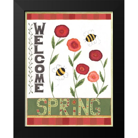 Welcome Spring II Black Modern Wood Framed Art Print by Shamp, Cindy