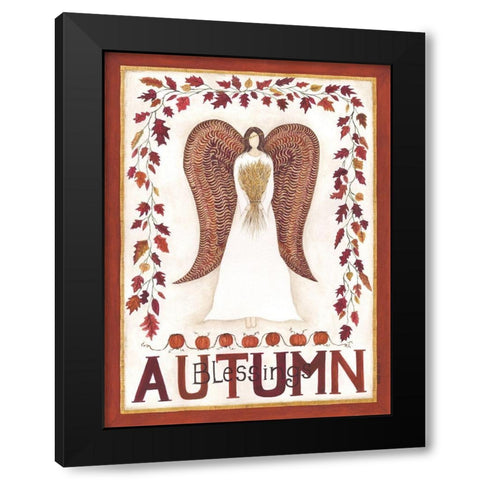 Autumn Blessings Black Modern Wood Framed Art Print by Shamp, Cindy