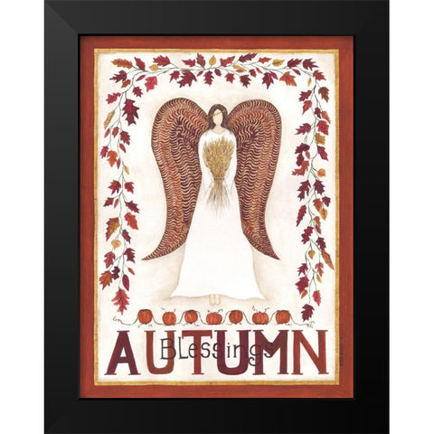 Autumn Blessings Black Modern Wood Framed Art Print by Shamp, Cindy