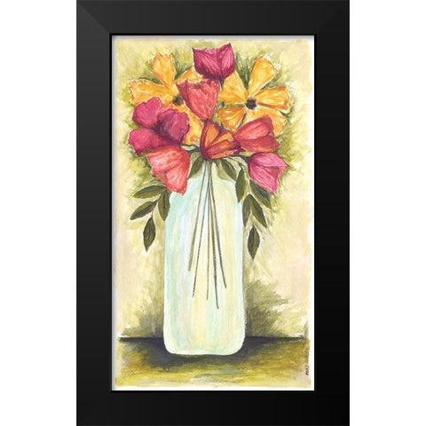 Abstract Flower I Black Modern Wood Framed Art Print by Shamp, Cindy