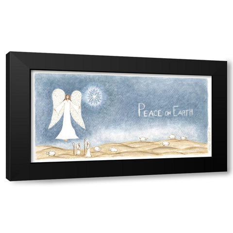 Peace on Earth Angel Black Modern Wood Framed Art Print by Shamp, Cindy