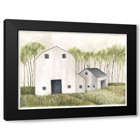 White Barn III Black Modern Wood Framed Art Print by Shamp, Cindy