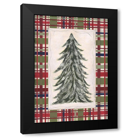 Christmas Tree Black Modern Wood Framed Art Print by Shamp, Cindy