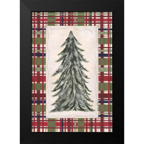 Christmas Tree Black Modern Wood Framed Art Print by Shamp, Cindy
