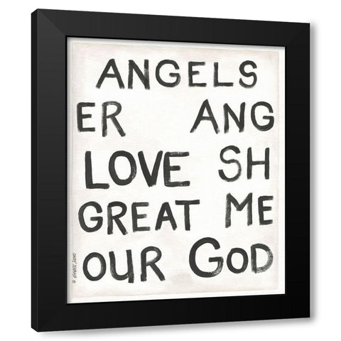 Angels of Wonder I Black Modern Wood Framed Art Print with Double Matting by Shamp, Cindy