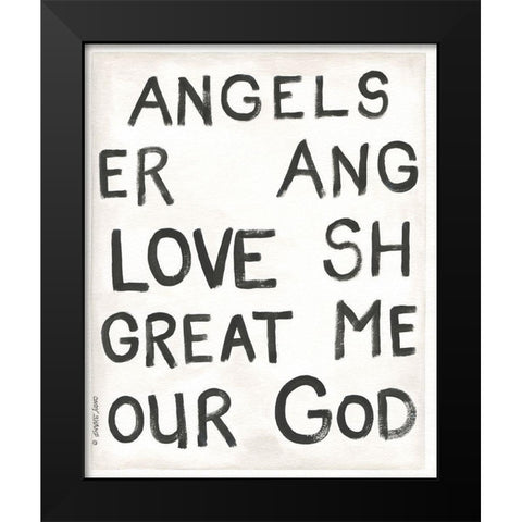 Angels of Wonder I Black Modern Wood Framed Art Print by Shamp, Cindy