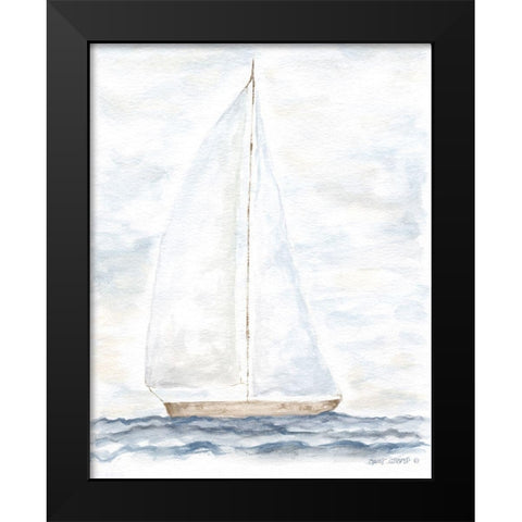 Nantucket Ship II Black Modern Wood Framed Art Print by Shamp, Cindy