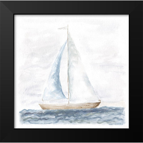 Nantucket Ship III Black Modern Wood Framed Art Print by Shamp, Cindy