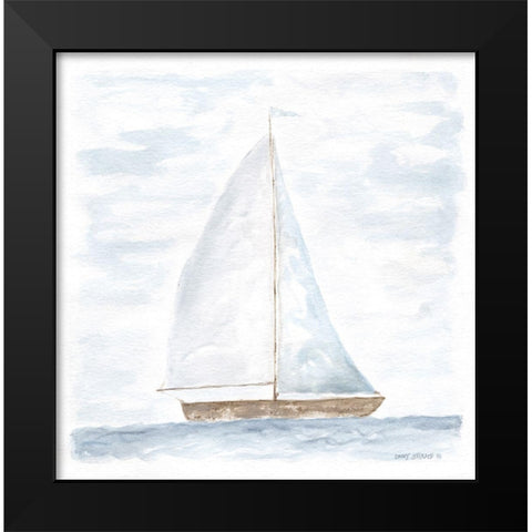 Nantucket Ship IV Black Modern Wood Framed Art Print by Shamp, Cindy