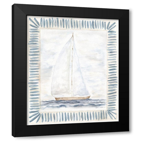 Sailboat II Black Modern Wood Framed Art Print by Shamp, Cindy