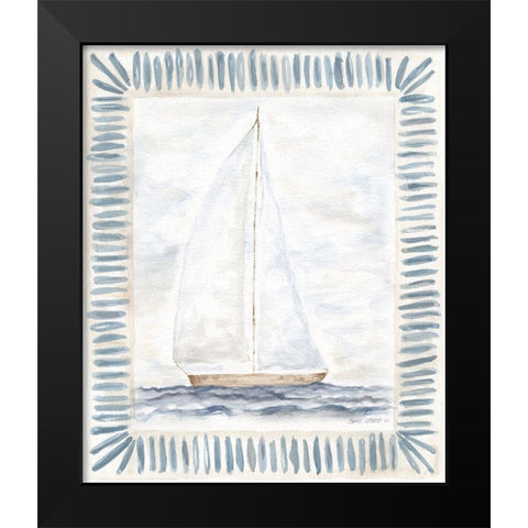 Sailboat II Black Modern Wood Framed Art Print by Shamp, Cindy