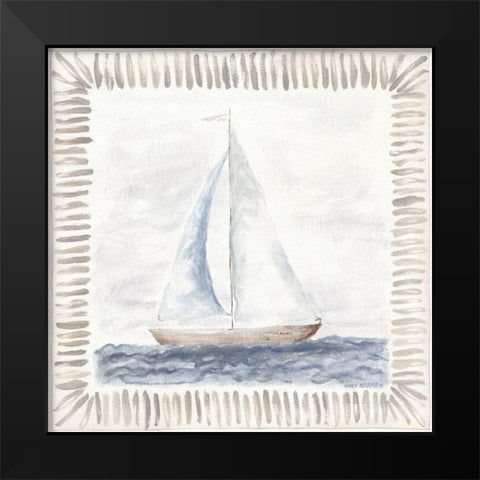 Sailboat III Black Modern Wood Framed Art Print by Shamp, Cindy