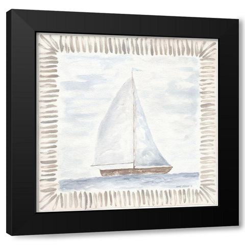 Sailboat IV Black Modern Wood Framed Art Print with Double Matting by Shamp, Cindy