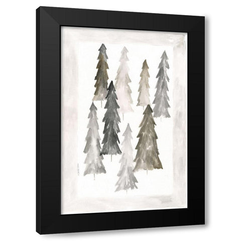 Winter Trees II Black Modern Wood Framed Art Print by Shamp, Cindy