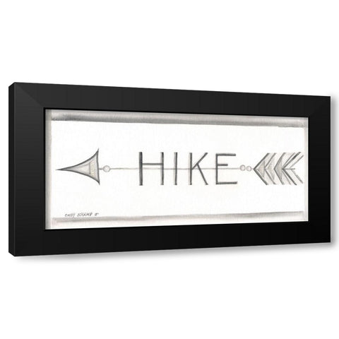 Hike Black Modern Wood Framed Art Print by Shamp, Cindy