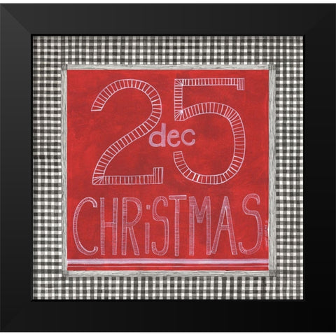 Dec 25. Black Modern Wood Framed Art Print by Shamp, Cindy