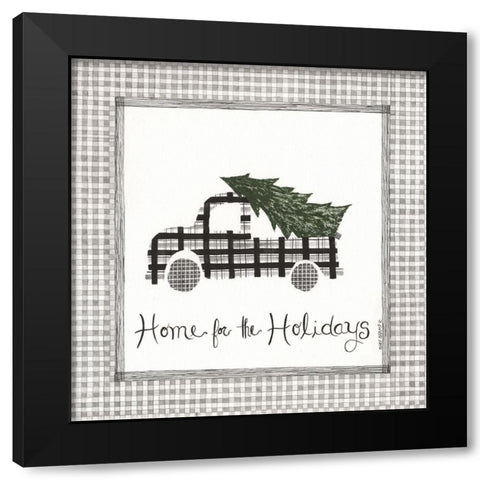 Home for the Holidays Black Modern Wood Framed Art Print by Shamp, Cindy