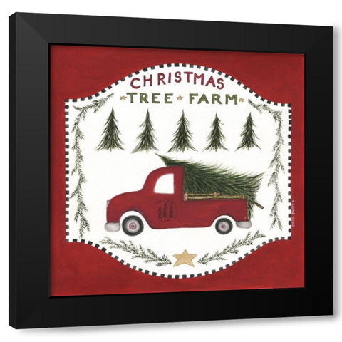 Christmas Tree Farm Black Modern Wood Framed Art Print by Shamp, Cindy