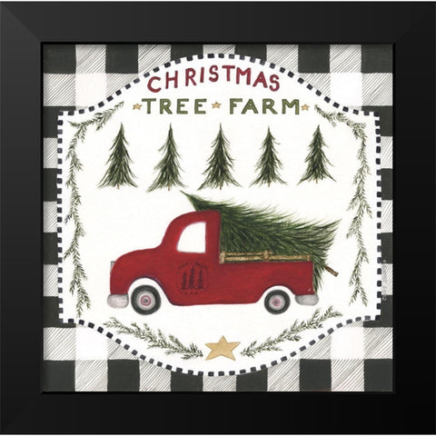 Christmas Tree Farm II Black Modern Wood Framed Art Print by Shamp, Cindy