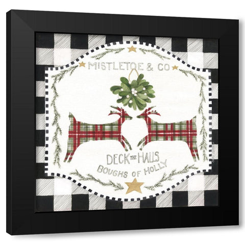 Mistletoe Black Modern Wood Framed Art Print with Double Matting by Shamp, Cindy