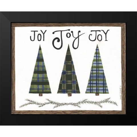 Joy Joy Joy Black Modern Wood Framed Art Print by Shamp, Cindy