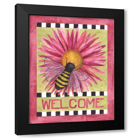 Welcome II Black Modern Wood Framed Art Print by Shamp, Cindy