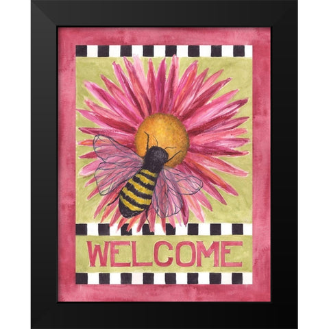 Welcome II Black Modern Wood Framed Art Print by Shamp, Cindy