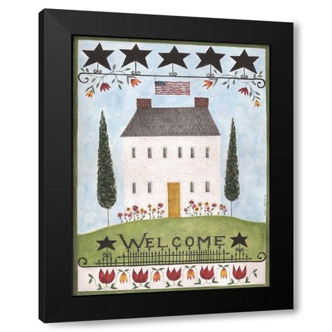 Welcome Gate Black Modern Wood Framed Art Print with Double Matting by Shamp, Cindy