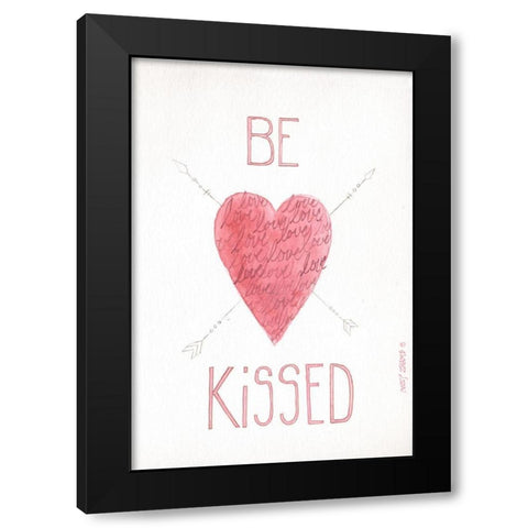 Be Kissed Black Modern Wood Framed Art Print by Shamp, Cindy