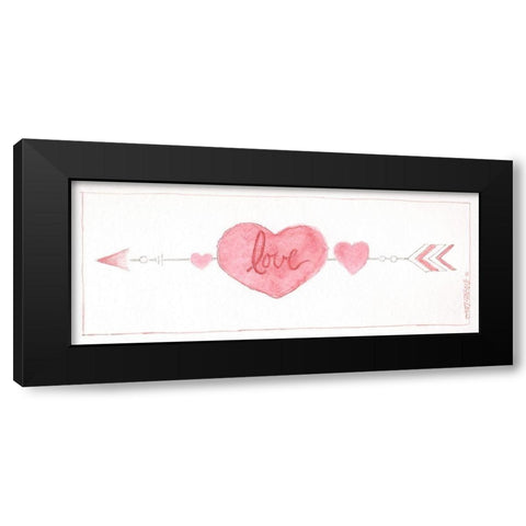 Love Black Modern Wood Framed Art Print by Shamp, Cindy