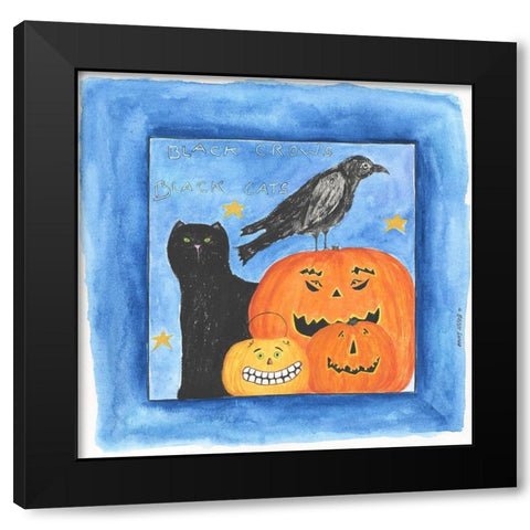 Black Crows, Black Cats Black Modern Wood Framed Art Print with Double Matting by Shamp, Cindy