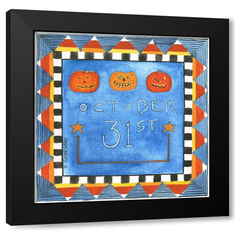October 31st Black Modern Wood Framed Art Print with Double Matting by Shamp, Cindy
