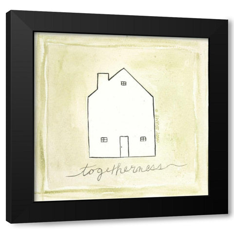 Togetherness Black Modern Wood Framed Art Print by Shamp, Cindy