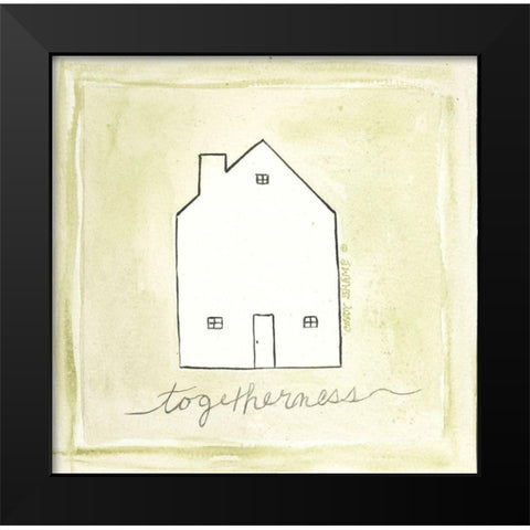 Togetherness Black Modern Wood Framed Art Print by Shamp, Cindy