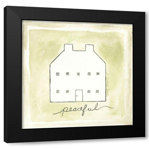 Peaceful Black Modern Wood Framed Art Print by Shamp, Cindy
