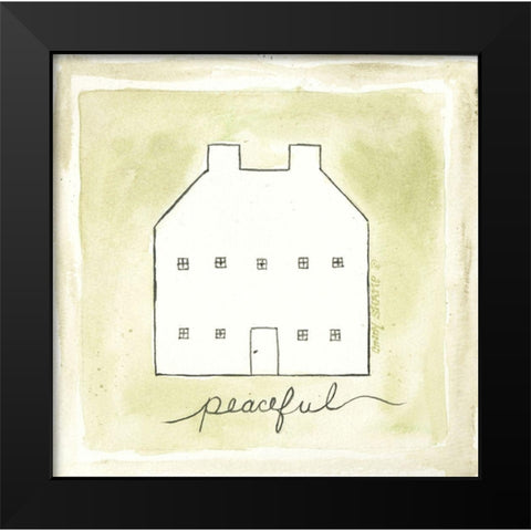 Peaceful Black Modern Wood Framed Art Print by Shamp, Cindy