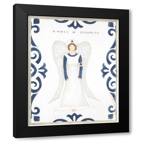 Angel of Kindness Black Modern Wood Framed Art Print by Shamp, Cindy